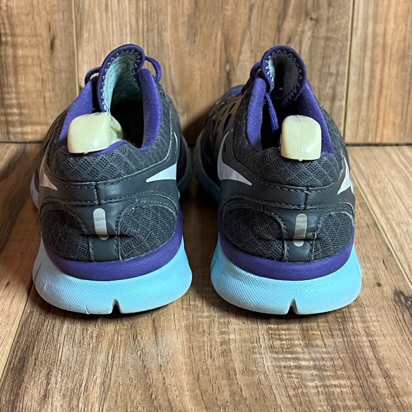 Nike Flex 2013 Womens Running Shoes Black Purple Blue 580441 017 EUC Size 5.5 - Picture 6 of 8